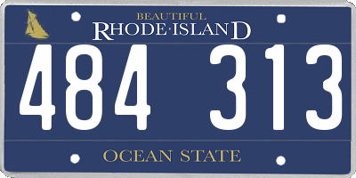 RI license plate 484313