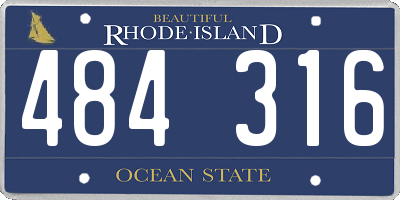 RI license plate 484316