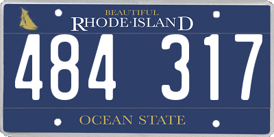 RI license plate 484317