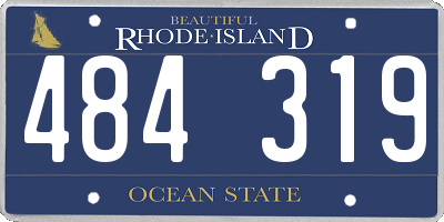 RI license plate 484319