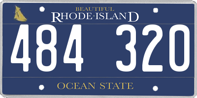 RI license plate 484320