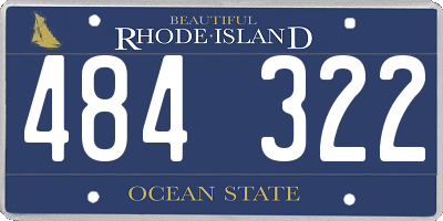 RI license plate 484322