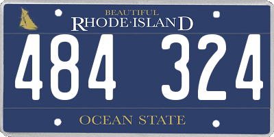 RI license plate 484324