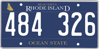 RI license plate 484326