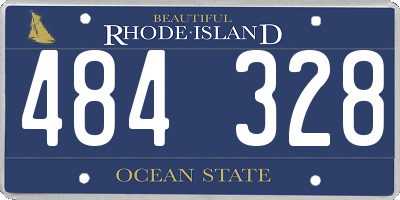 RI license plate 484328