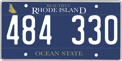 RI license plate 484330