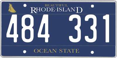 RI license plate 484331
