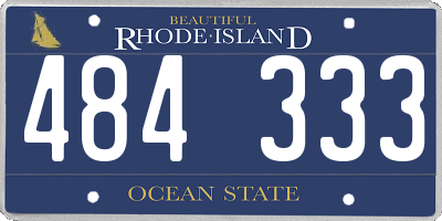 RI license plate 484333