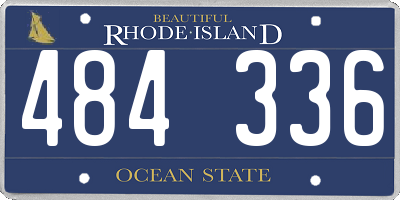 RI license plate 484336