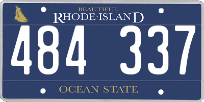 RI license plate 484337