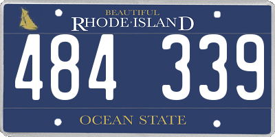 RI license plate 484339