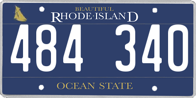 RI license plate 484340