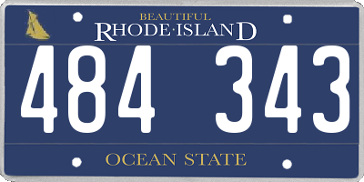 RI license plate 484343