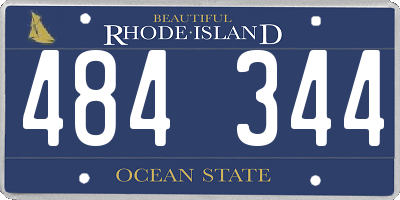 RI license plate 484344
