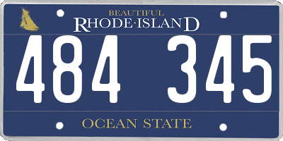 RI license plate 484345
