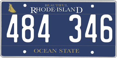 RI license plate 484346