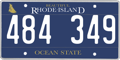 RI license plate 484349