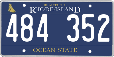 RI license plate 484352