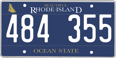 RI license plate 484355