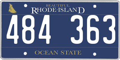 RI license plate 484363