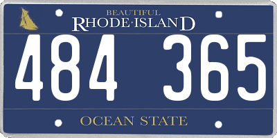 RI license plate 484365
