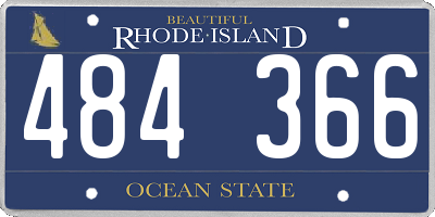 RI license plate 484366