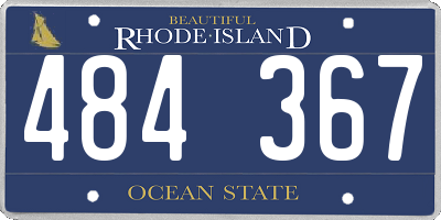 RI license plate 484367