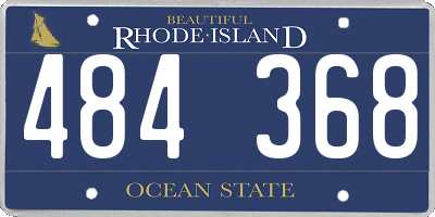 RI license plate 484368