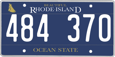 RI license plate 484370