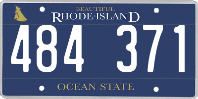 RI license plate 484371