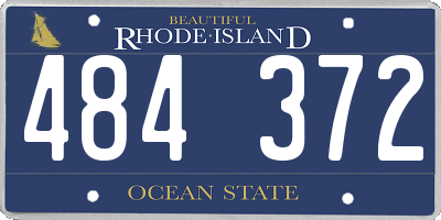 RI license plate 484372