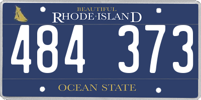 RI license plate 484373
