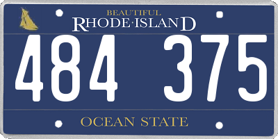 RI license plate 484375