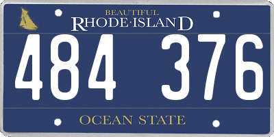RI license plate 484376