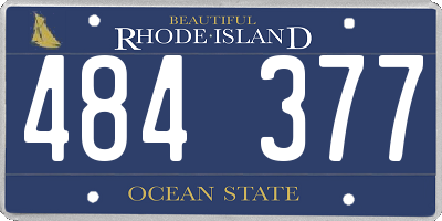RI license plate 484377