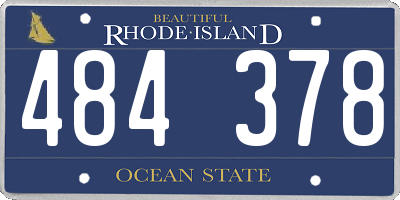 RI license plate 484378