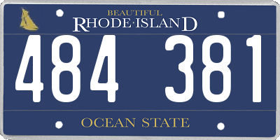 RI license plate 484381