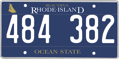 RI license plate 484382