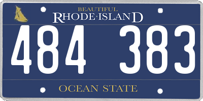 RI license plate 484383