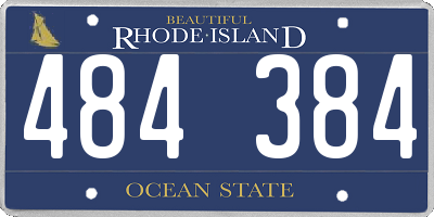 RI license plate 484384