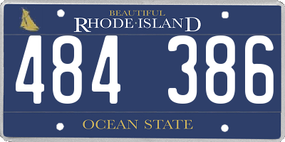 RI license plate 484386
