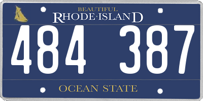 RI license plate 484387