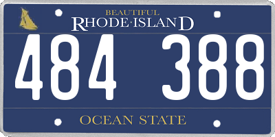 RI license plate 484388