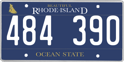 RI license plate 484390