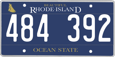 RI license plate 484392