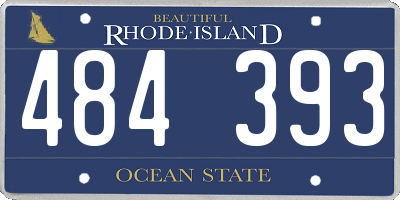 RI license plate 484393