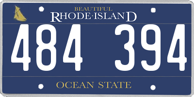 RI license plate 484394