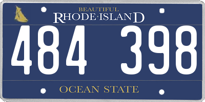 RI license plate 484398