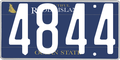 RI license plate 4844