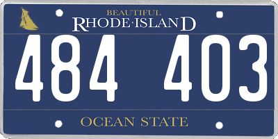 RI license plate 484403